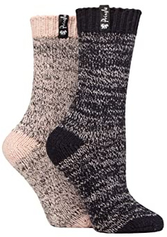 Pringle Women's Plain Boot Socks 2 Pairs | Medium Thickness, Breathable Wool Blend for Hiking Walking and Outdoors