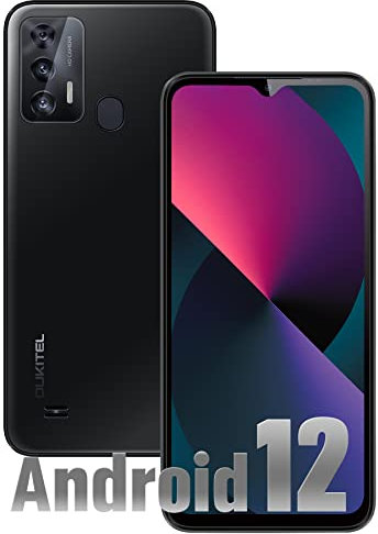 OUKITEL C36 256GB Smartphone Ohne Vertrag, Octa Core 24GB/256GB Android 14 Handy Ohne Vertrag Günstig Neu, 13MP+5MP Kamera, Face ID, 5150mAh Akku 6.517'' HD+ Dual SIM 4G Handy(schwarz)