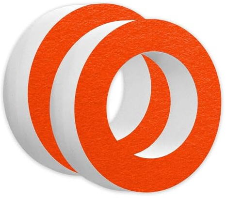 AUDIO SKiller 2 Schallabsorber Elemente Level UP Ronden in Orange I Akustikelemente aus Basotect G+ mit Akustikfilz I Akustikverbesserung für Gamer, Streamer, Youtuber I Schallreduzierung Gaming