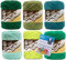 Lily Sugar'n Cream 100% Cotton Yarn 6-Pack Bundle with Bella's Crafts Stitch Markers (Greens)