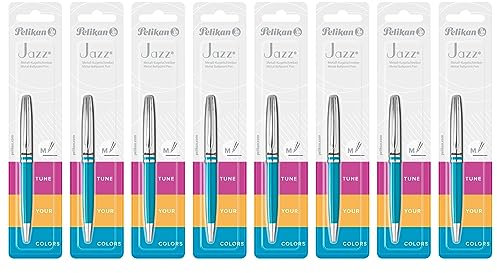Pelikan 815031 Kugelschreiber Jazz Classic, Petrol, 8 Stück