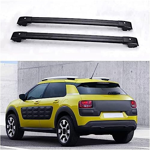 YHQKJ Auto Dachträger Aluminium für Citroen C4 Cactus Hatchback 2015-2020, Querträger Dachträger RelingträGer Dachreling Cargo Top Dachgepäckträger Zubehör
