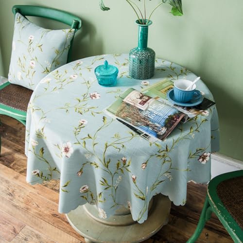 Qkoimpnrd Tisch Decke Ornamente Tischwäsche Soft Lightweight Größe und Farbe Wählbar Eckig Blue Circle Diameter 220cm
