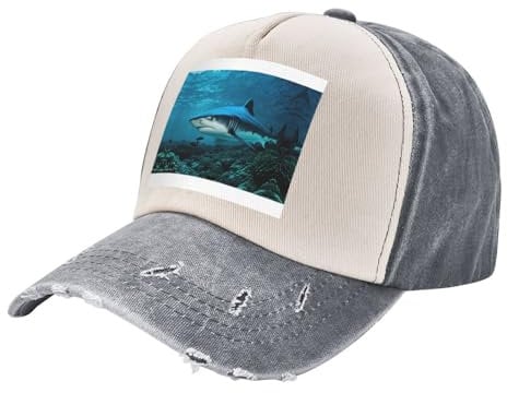 Blue Shark Denim Sport Cap Unisex Verstellbare Atmungsaktive Stylische Outdoor Baseballkappe Blauer Hai Einheitsgröße Blauer Hai Einheitsgröße Blauer Hai Einheitsgröße, Blauer Hai, One size