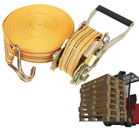 Générique Sangles à cliquet pour Voiture, Sangles d'arrimage pour Moto - Sangle à cliquet résistante à l'usure de 15 m, Sangles de Camion épaisses,Sangles de Chargement, tendeur de Corde
