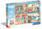 Clementoni Bluey Puzzle 4 in 1, Puzzle für Kinder ab 3 Jahren, Hergestellt in Italien, Multicolor - 21530