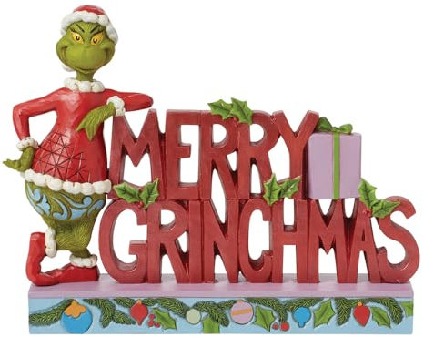 Enesco Weihnachtsfigur Grinch Merry Christmas „Jim Shore“ 6x23xH18 cm