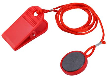 SinChic Interruptor Cinta de Correr,Llave de Seguridad Cinta de Correr Cinta de Correr Imán Universal de Seguridad para la Mayoría de Cintas de Correr Rojo 3,1 cm