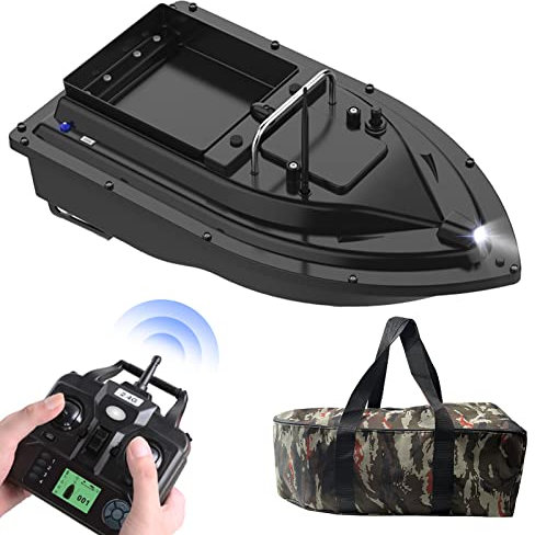 Kavolet 500m Köderboot Angeln Ferngesteuertes Futterboot, GPS Angelköderboot, 2KG Beladung Nachtangeln Köderboot mit großem Köderbehälter Automatisches Köderboot, 5200mAh wiederaufladbare Batterie