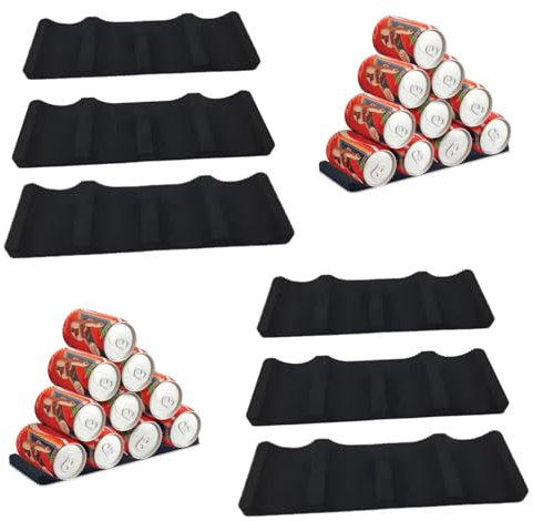 Serenelight 6 Pièces Support Bouteille Frigo, Frigo Range Bouteille Vin, Porte Bouteille Frigo, Range Bouteille Frigo, Contient 10 Bouteilles Convient pour Cuisine, Réfrigérateur, Comptoir, Garde Mang