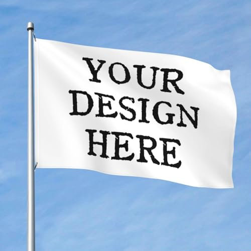 Custom Flag & Banners, Personalised Flags with Your Own Design, Add Your Own Photo/Text/Logo Ideal for Business Holiday Home Decorations,Camping Flag Yard Sign, Single Sided - 2x3Ft