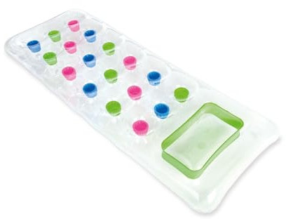 Intex | Luftmatratze mit Fenster | Suntanner | 188 x 71 cm | Farbe: Grün | ideal für Strand und Schwimmingpool