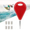 Naroote Surfbrett-Reparatur-Set, Top-Fin-Ersatzteile mit Loch, Metall-Surfbrett-Flossen für Surfbrett (Rot)