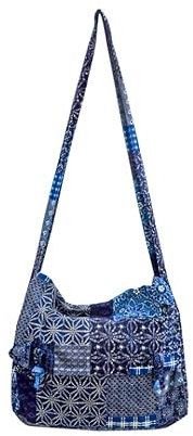 ZCSLD 35 x 28 cm, Baumwolle, umweltfreundlich, Patchwork-Taschen zum Nähen, Patchwork-Umhängetasche, Landtasche, Crossbody-Tasche für Damen