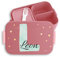Kinder Bento Box Midi Lunchbox Mepal Bentobox - Initialen Buchstabe - Personalisierbare Brotdose mit Anfangsbuchstaben und Namen | Geschenk für Kindergarten und Schulanfang - 900 ml - Rosa