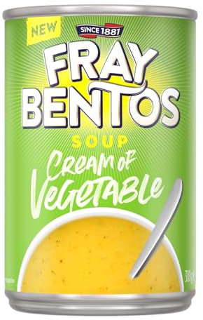 Fray Bentos Cream of Vegetable Soup, Vegetarian, Ready-to-Eat Canned Soup, 380 g (Pack of 12 Cans)