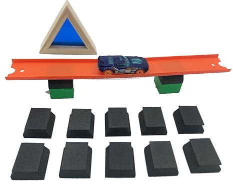 TrackSmith - 10 Adapter für Auto-Stromkreise für Kinder, um Brücken mit Duplo-kompatiblen Bausteinen zu bauen