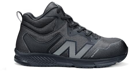 New Balance Evolve ESD Safety Shoes for Men - Non Slip Composite Toe Static Dissipative Electrical Hazard - Black, Mid