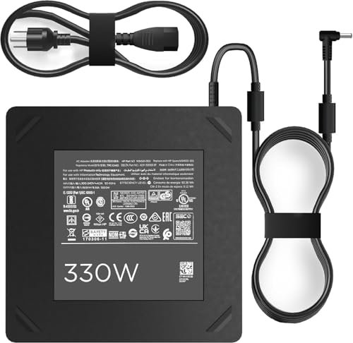 JHZL 330W 19.5V 16.92A AC Charger Compatible for HP OMEN 17, 17 Plus, 7 Plus Gaming Laptops