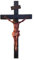 Crucifijo católico, arte de pared cristiano con herida de Cristo, crucifijo sangriento de pasión, decoración de pared de Jesucristo, figuras religiosas coleccionables para escritorio