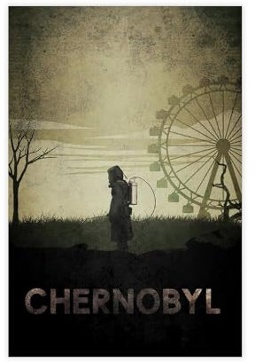 fsgfod Tschernobyl – 2019 – TV-Serien-Poster, Leinwand-Poster, Schlafzimmer, Dekoration, Landschaft, Büro, Raumdekoration, Geschenk, 50 x 75 cm