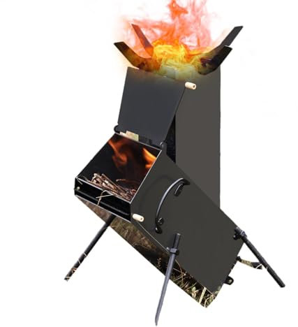 Poêle à fusée, poêle à fusée Pavoule en bois - Stovet à fusée, poêle à fusée portable, cuisinière de camp en bois, poêle de tente, poêle de brûleur de chauffage, cuisine, camping, tente, randonnée