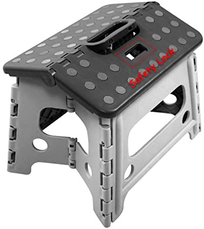 Kids Step Stool Sink for Toddlers – Foldable Safety Lock to Stable(Grey)