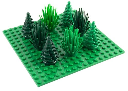 Dein Lego Wald – 8 teiliges Baum-Set mit grüner 16x16 Platte für grenzenloses Bauen!