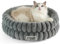 One PETS-TOP Katzenbett Rund Flauschig – Weiches Katzenkissen – Schlafplatz für Katze & Kleiner Hund – Waschbar, rutschfest (Grau, 50cm)
