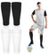 QFGasre 4 Stück Schienbeinschoner Socken Fußball Schienbeinschoner Socken Anti-Rutsch Socken Atmungsaktive Beinleistungsunterstützung Jugend Schienbeinschutz Halter für Anfänger oder Elite Athleten