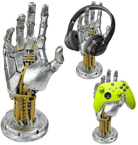 Byfoyif Supporto Cuffie Stile Cyberpunk, Supporto per Cuffie e Controller da Gioco a Forma di Mano, Porta Cuffie da Scrivania Cyberpunk Support-o per Cuffie e Controller Decorazione per Casa e Ufficio
