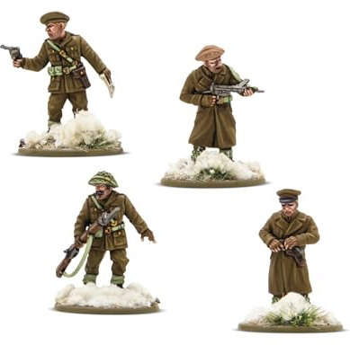 Warlord Games British & Canadian Infantry (Winter) Commander - 28mm Scale Resin Miniatures for Bolt Action Highly Detailed World War 2 Miniatures