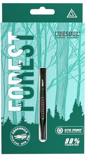 CUESOUL Forest Serie 20/21/22/23/24 g OTO Point 90% Wolfram-Dart-Set mit titanbeschichtetem und integriertem ROST77 Flight