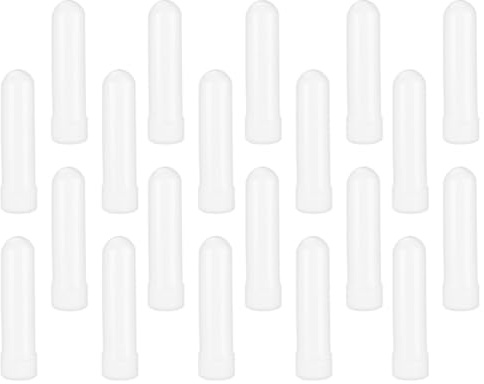 WEKADRIN Nachfüllbare Naseninhalator Tuben 20 Stück Leere Kunststoffröhrchen Luftdicht Verschließbar Tragbar für Aromatherapie Unterwegs und Reisen