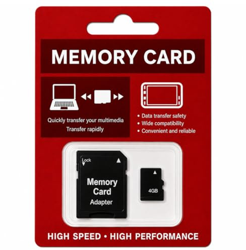ACU-DISC 4GB Memory Card - Class 10 - High Speed Storage Card (5)