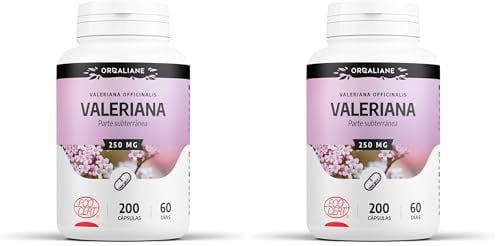 Valeriana Orgánica Raíz- 750 mg/día - Valeriana officinalis - 200 capsulas | Premium, Natural & Formato Ahorro (Paquete de 2)