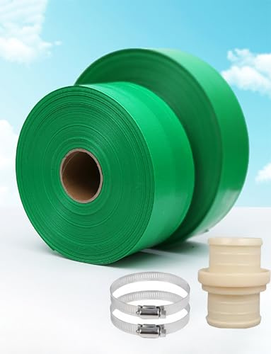 Manguera de agua flexible, Manguera de descarga contra incendios Layflat for bombas de agua e irrigación 33 pies 1-8 pulgadas(8in)