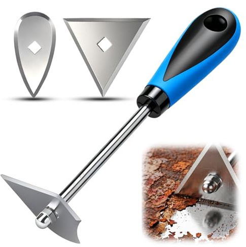 Paint Stripper Tool with 3 Replaceable Stainless Steel Blade | Removing Paint, Rust and Adhesive, Ideal for Walls, Metal Surfaces, Suitable for DIY Homeowners, Decorators & Tradesmen