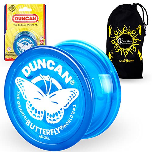 Duncan Butterfly-Yo-Yo, klassisches Yo-Yo mit Schnur, blau