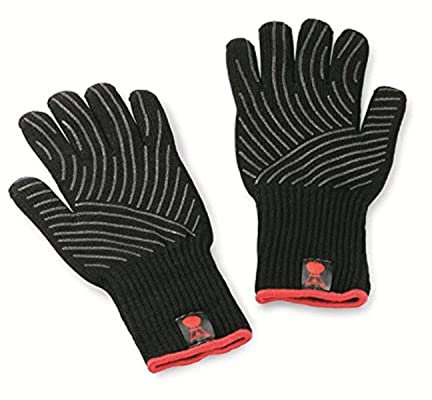 Weber Guantes Premium - Tamaño L/XL, negro, termo-resistentes, Silicone 100%