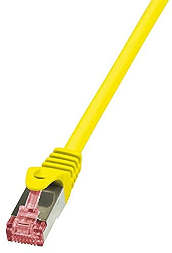 LogiLink CQ2027S Cat.6 S/FTP PIMF PrimeLine Patch Cable, 0.50 Meter Length, Yellow, Yellow, 0.50 Meter Length