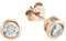 s.Oliver Ohrstecker 925 Sterling Silber Damen Ohrschmuck, mit Zirkonia synth., 0,6 cm, Roséfarben, Kommt in Schmuck Geschenk Box, 9933549