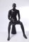 Euroton NEU QT10-8 schwarz abstrakte sitzende Schaufensterpuppe Mannequin Figur männlich matt