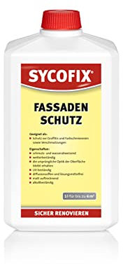 SYCOFIX Fassadenschutz 1 l, UV- und wetterbeständig, atmungsaktiver transparenter Schutz