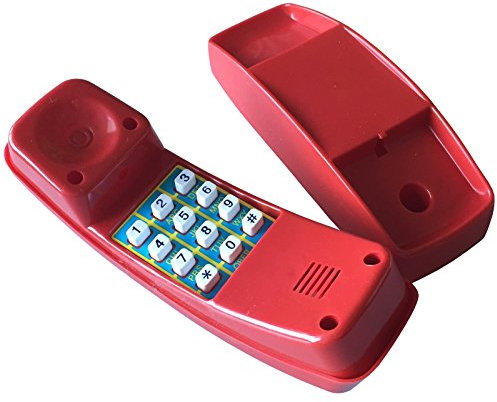 Loggyland Telefon Spieltelefon Kindertelefon Telefonattrappe, rot, 21 x 7 x 10cm, für Spielturm Spielhaus