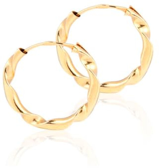 Band-Ohrring Hoop Creolen Ohrringe - Gelbgold 18 Karat (750)