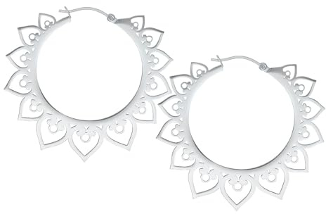 Wildcat Ohrringe - Mandala Hearts Hoops - Roségold | Chirurgenstahl 316L - hautverträglich, langlebig, wasserfest