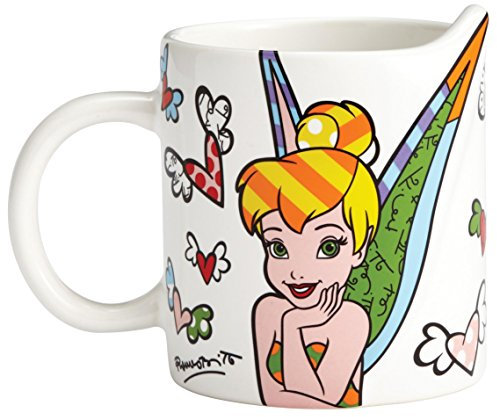 Disney Britto Tinker Bell Mug, Ceramic, Multi-Colour, 8 Count (Pack of 1)