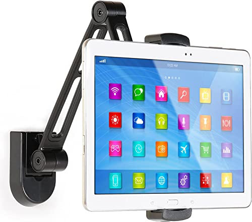 Techly 026388 Supporto Estensibile per Tablet e i-Pad 4.7-12.9 da Muro o Sottopensile Nero
