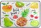 Use7 Chevron Fußmatte Ananas Obst Indoor Outdoor Eingang Fußmatte Bad 60 x 40 cm